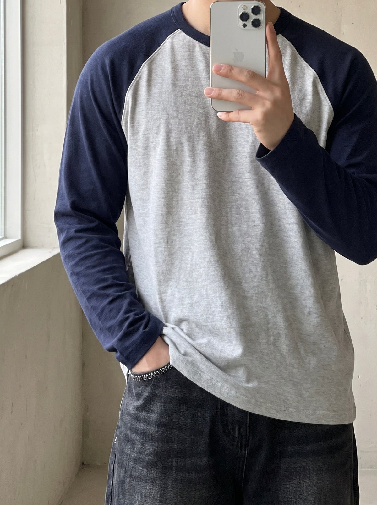 Raglan Autumn T Navy