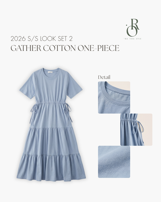 Summer Blue Cotton One-piece
