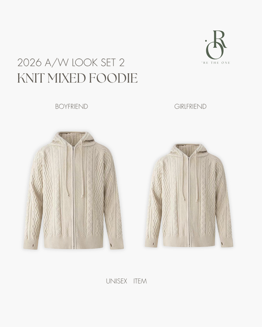 Autumn Cable Knit Hoodie Set